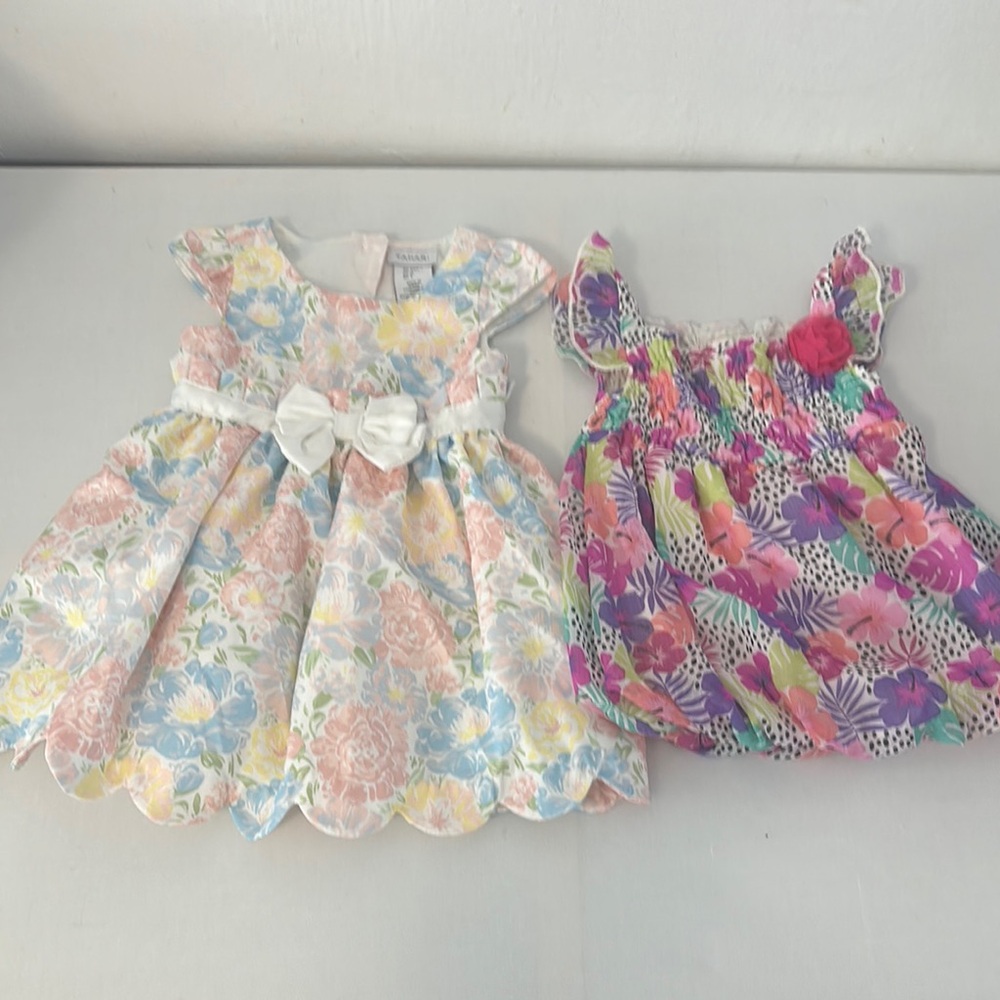 Tahari Pastel Floral Baby Dress with blouse